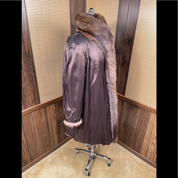 Genuine Silvery Russian Sable Fur Coat Jacket Small - Picture 8 of 11